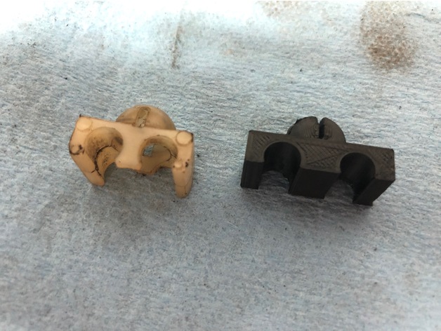 Comparison of the original to the designed and printed part