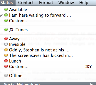 image of status selections in Adium